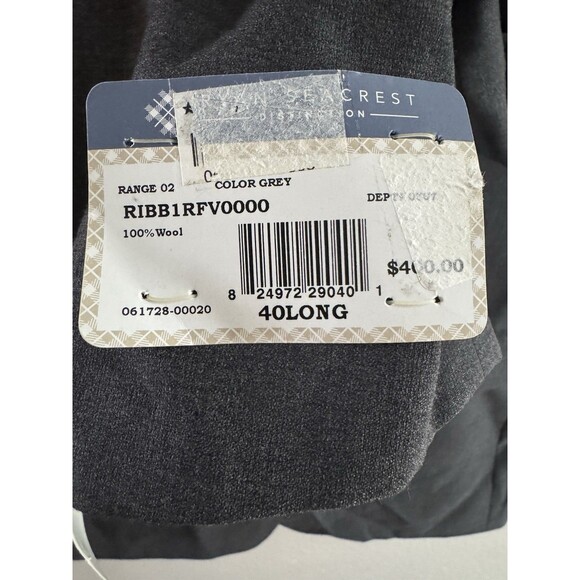 RYAN SEACREST DISTINCTION GRAY 40 LONG 100% WOOL SUIT TOP BLAZER SPORT COAT NWT - Picture 10 of 16